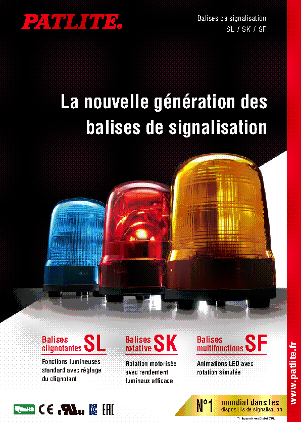 Balises de signalisation<br>SL / SK / SF 