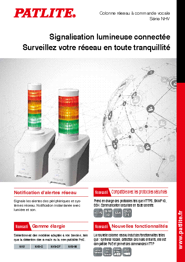 Colonne réseau à commande vocale<br>NHV<br> 