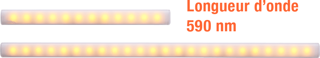 CLA-02 Ambre avec spectre pic 590 nm