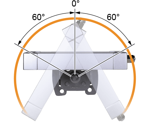 Angle d’ajustement : 120°